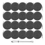 20pcs Drawstring Cords 51" Replacement Drawstring with Threader, Medium Gray