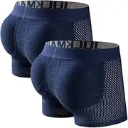 [Faringoto] Men's Padded Underwear Mesh Short Butt Lifter Enlarge Butt Push Up Pad Underpants