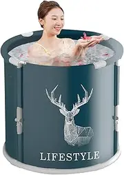 Portable Bathtub, Folding Ice Barrel Plunge Pool, Cold Plunge Tub, Portable Freestanding Ice Plunge Tub for Home Hot Bath Ice Bath Recovery
