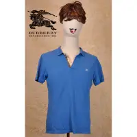 在飛比找蝦皮商城精選優惠-BURBERRY二手正品日本製經典寶藍色短袖POLO衫春夏季