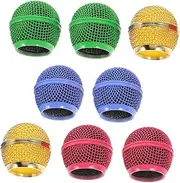 UPKOCH 8Pcs Microphone Grill Heads Mic Mesh Covers for Grille Replacement Reduces Noise Enhances Durability Style for All Settings