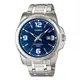CASIO WATCH 卡西歐簡約時尚寶藍面清晰數字指針日曆石英鋼帶腕錶 型號：MTP-1314D-2A【神梭鐘錶】