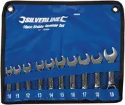 Silverline 630063 Stubby Spanner Set 10pce 10 - 19 mm