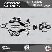Graphics Kit for KAWASAKI KLX230R 2020 2021 2022 2023 Lethal - WHITE