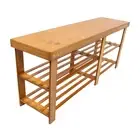 Bamboo Shoe Rack Wooden Bench Storage Organiser Cabinet Holder Stool