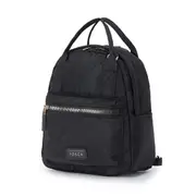 Tosca Mini Nylon Utility Compact Carry Purse Bag Black Stitch w/Strap Loops
