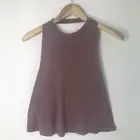 Niyama Sol Women Drape Tank Top Open Back Size Small Mauve Yoga NEW