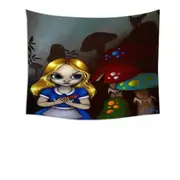 Alice and the Mushrooms Tapestry