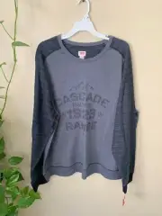 Mossimo Mens XXL Sweatshirt Gray Blue Long Sleeve Pullover T-Shit
