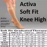 Activa Soft Fit Knee High Closed Toe 20-30mmHg Ivory Small