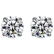 ANYCO Fashion Earrings 925 Sterling Silver Simple Luxury Zircon Mini Small Stud for Women Body Piercing Jewelry Accessories 3MM