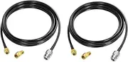 ARTIBETTER 2 Sets N-Female SMA-Male Coaxial Extension Cord 20 Inch Cable for Router Antenna WiFi Miner Cable