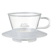 KALITA 155系列蛋糕型玻璃濾杯(雪花白) #05066