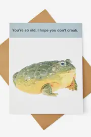 [Typo] Typo - Funny Birthday Card - Youre so old SOLID YOURE SO OLD