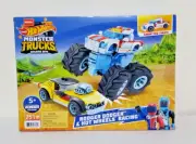 Mega Construx Monster Trucks Rodger Dodger & Hot Wheels Racing Set GYG22