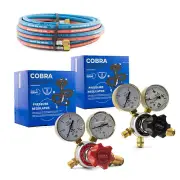 5 Meter Acetylene Kit with Hose, Oxygen and Acetylene Regulators