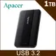 Apacer宇瞻 AC237 1TB 2.5吋行動硬碟-雅典黑