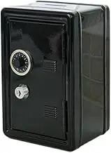 Cabinet Safes Household Insurance Box Vertical Mini Metal Safe Car Safe Key Insurance Cabinet Desktop Decoration Piggy Bank Gun Safes(Black)
