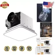 Modern Ceiling Mount Exhaust Fan with Customizable LED Light - 3000K/4000K/5000K
