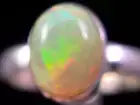 Welo OPAL RING - Sterling Silver, Size 6 - Dainty Opal Ring, Opal Jewelry, 49299