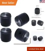 4pcs Matte Black Aluminum Guitar Knobs - Control Potentiometer Volume Set