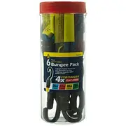 Gripwell Flat Bungee Straps Assorted 6 Pack