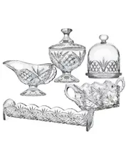 Godinger Dublin Crystal 5pc Host & Server Set