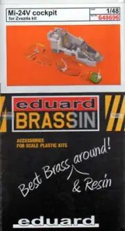 EDU648696 1:48 Eduard Brassin Mi-24V Hind Cockpit Set (ZVE kit)