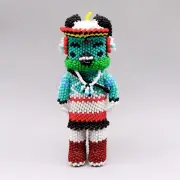 NATIVE AMERICAN BEADWORK-BEADED RAM KACHINA by FERRELL ZEENA-HOPI