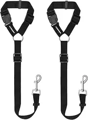 Dog Seat Belts, CGBOOM 2 Pack Dual Use Dog Car Seatbelts Harness Adjustable Car Headrest Restraint for Vehicle Nylon Pet Cat Dog Safety Leads Seat Belts for Large Medium Small Dogs