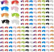 100 PCS Resin Colorful Mini Kawaii Goldfish Flat Back Rhinestone Appliques DIY W