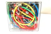 Mini Bungee Straps With Plated Ends 20 Each 16" Full Stretch Multi Color New F