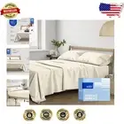 Elegant Cooling Split King Sheet Set - 5PC 400 Thread Count, OEKO-TEX Ivory