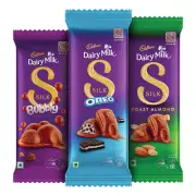 Cadbury Dairy Milk Silk Combo(Roast Almond)( Hazelnut) (Silk Oreo) 168 Gm