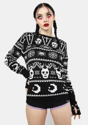 [Too Fast] Undead Knit Sweater