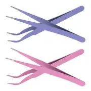 4 Pcs Eyelash Tweezers Extension Lash Volume Tools False Lash Application Tools