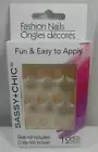 SASSY CHIC French Manicure Natural Tips 12 Nails Short Square