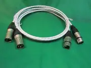 6 FT SILVER PLATED MIL-SPEC MIC BALANCED XLR INTERCONNECT FOR KRELL AMPLIFIERS.