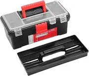 Zxpjkyu Multi-Purpose Tool Box with Handle, Removable Tray, Fly Fishing Lure Box for Crafts, Nuts, Small