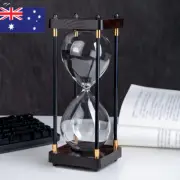 60-Minute Sand Timer,Large Wooden Hourglass,Vintage Decor for Home/Office, Black