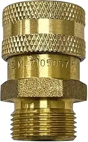 Simpson Cleaning 7105057 Replacement QC Socket for Pressure Washer Pumps Up to 4500 PSI, 3/8-Inch, Male M22, Gold