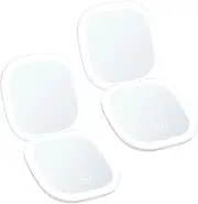 Compact LED Magnifying Travel Makeup Mirror 1X/10X Magnification Small Hand Pocket Mirror 3 Light Colors Dimmable Double Sided USB Rechargeable Touch Screen, Portable Cosmetic Mirror(2Pcs White)