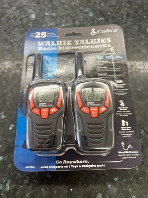 NEW COBRA ACXT345 Walkie Talkies Recharge Long Range 25-Mile Two Way Radio Set 2