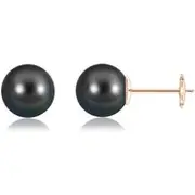 Classic Tahitian Pearl Solitaire Studs