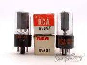 2 Vintage RCA 5V6GT Beam Power Audio Amplifier Tetrode TV Audio Vacuum Tube Valv