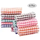 6PCS Cotton Tea Towels Absorbent Lint Free Catering Restaurant Cloth Dish Towel