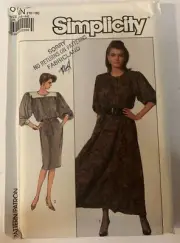 Misses Dresses in two Lengths Uncut Simplicity sewing pattern 8168
