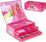 Barbie Art Set, Arts and Crafts, Colouring Sets for Children, Gifts (52 Piece Set, Multicolor)