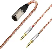 Tirstrup XIUSHAOT Replacement Cable for Hifiman SUNDARA Ananda,Upgrade Cable for Hifiman HE4XX/HE-400i/HE560/HE-350/HE1000 Headphone 2.5mm/3.5mm/4.4mm to Dual 3.5mm (Copper, 4 Pin XLR Male)