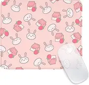 Ksriylm Mouse Pad,Cute Rabbit Mouse Pad,Mouse Mat Square Waterproof Mouse Pad Non-Slip Rubber Base Mouse Pads for Office Laptop,9.5"x7.8"x0.12" Inch,Pink